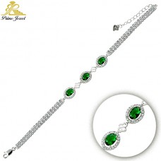 Gümüş Zirkon Taşlı Bilezik / Bileklik